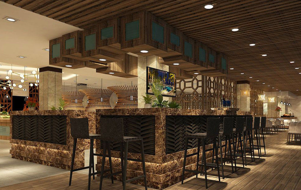 Henann Palm Beach Resort Balabag  Экстерьер фото The bar at the lounge
